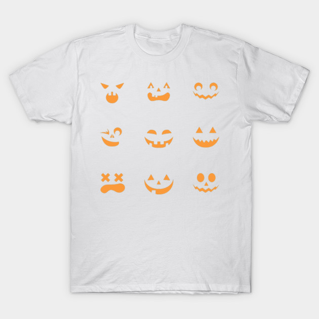 Happy Halloween Pumpkin Face Jack O' Lantern Emoji T-Shirt-TOZ